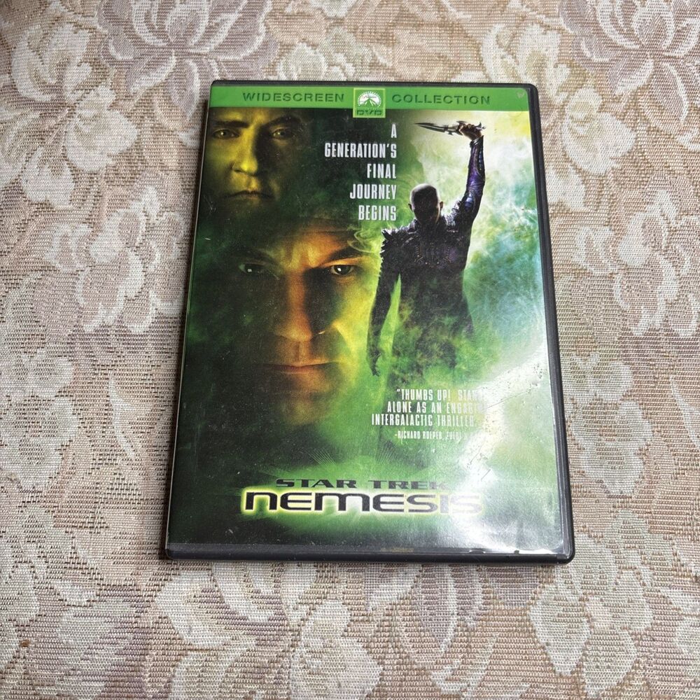 Paramount Star Trek Nemesis DVD Unisex Green Excellent Widescreen Sci-Fi Movie